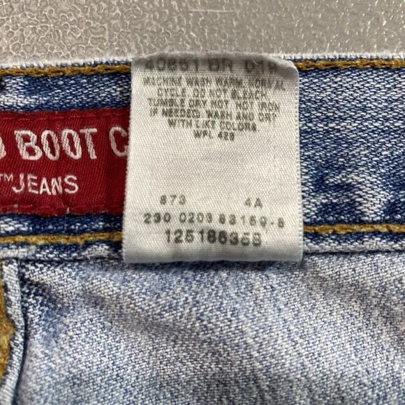 Vintage LEVIS 515 Jeans Nouveau Low Rise Boot Cut Denim Womens 8 Petite 8P Blue - Picture 9 of 9
